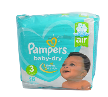 PAMPERS DRY NIGHT 3MIDI (6-10KGS) 36PCS